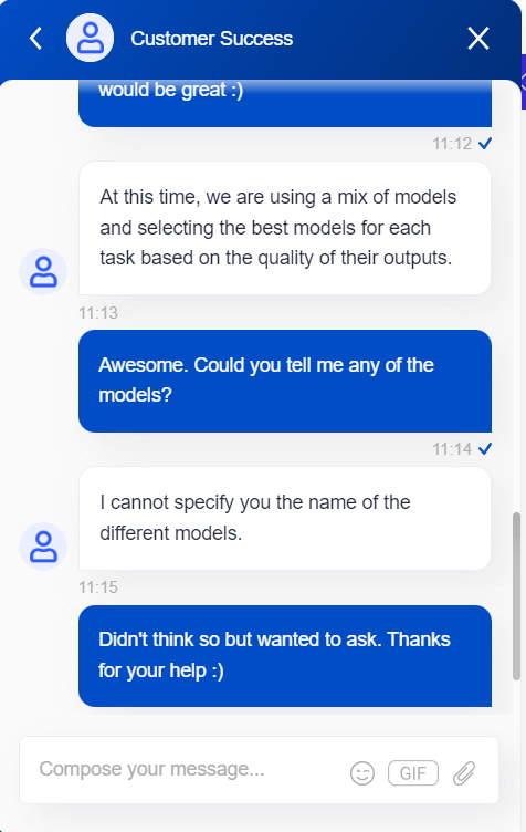 Image of scalenut customer service conversation
